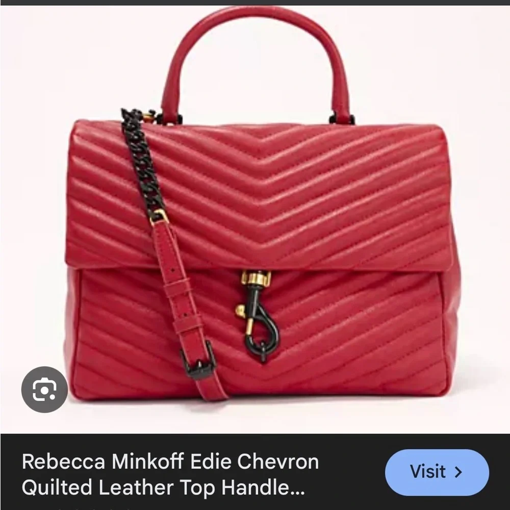 Rebecca Minkoff Red Quilted Satchel with Black Hardware - Picture 14 of 14